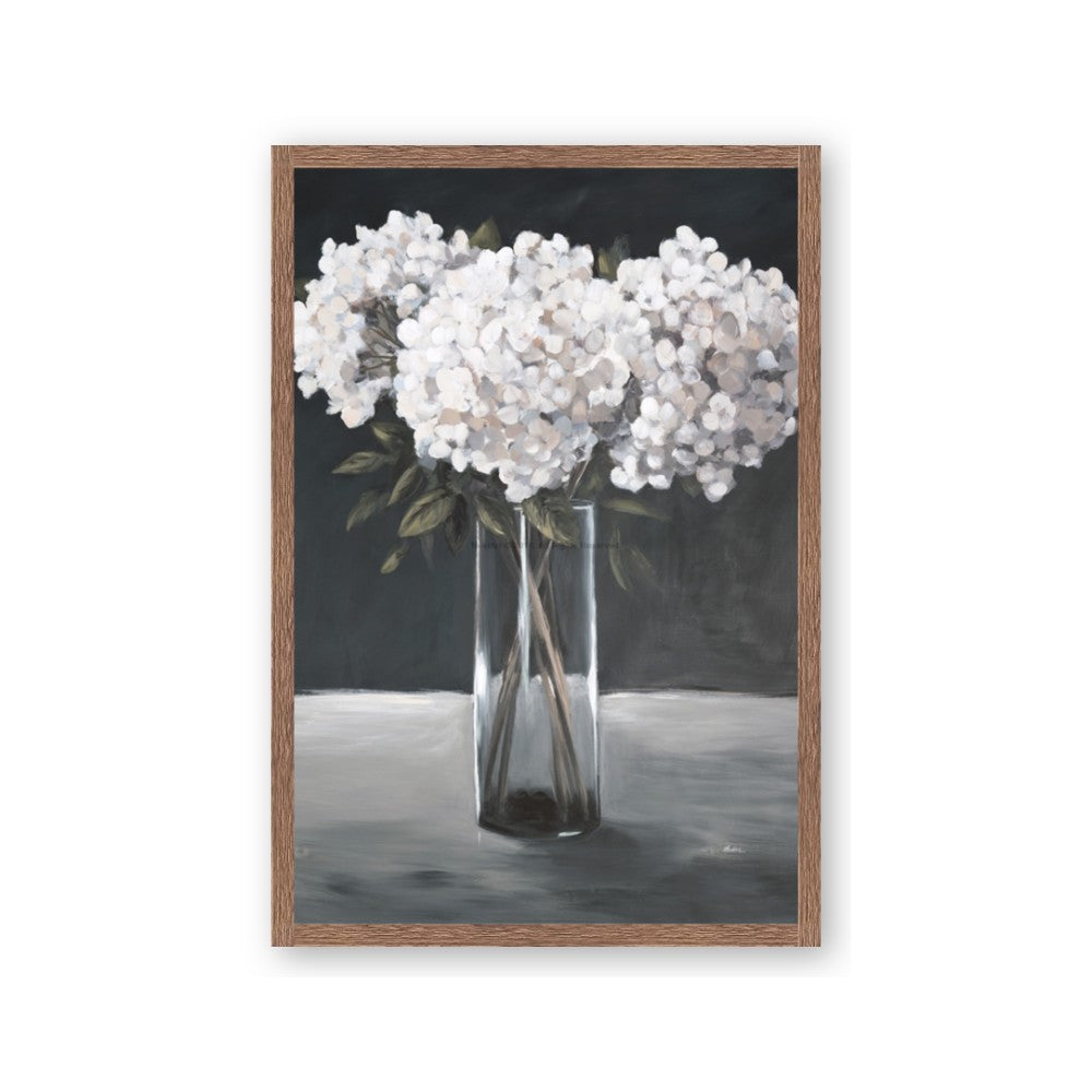 White Hydrangea jar