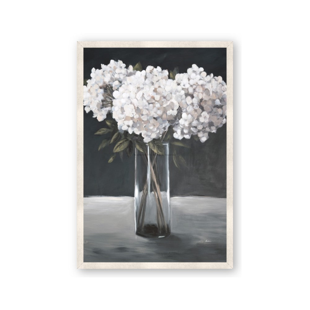 White Hydrangea jar