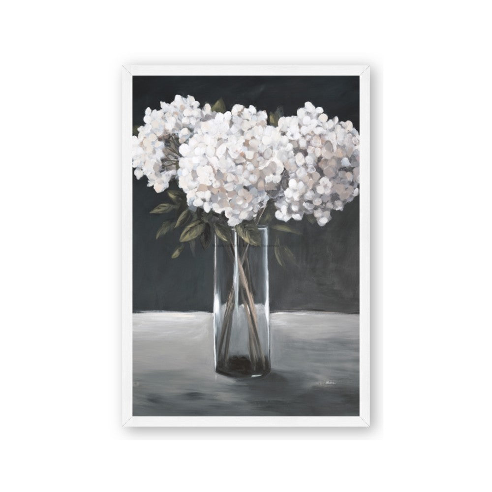 White Hydrangea jar