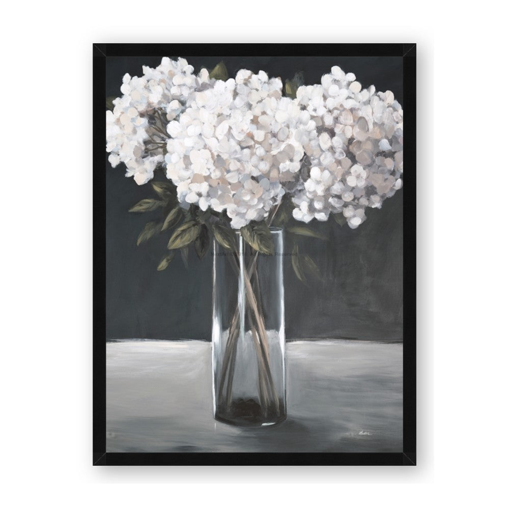 White Hydrangea jar