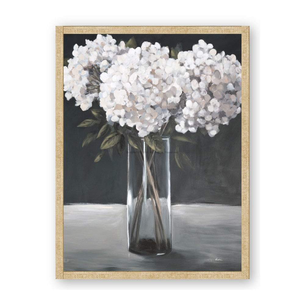 White Hydrangea jar