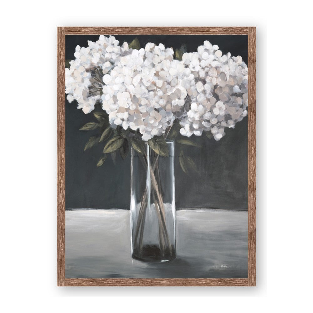 White Hydrangea jar