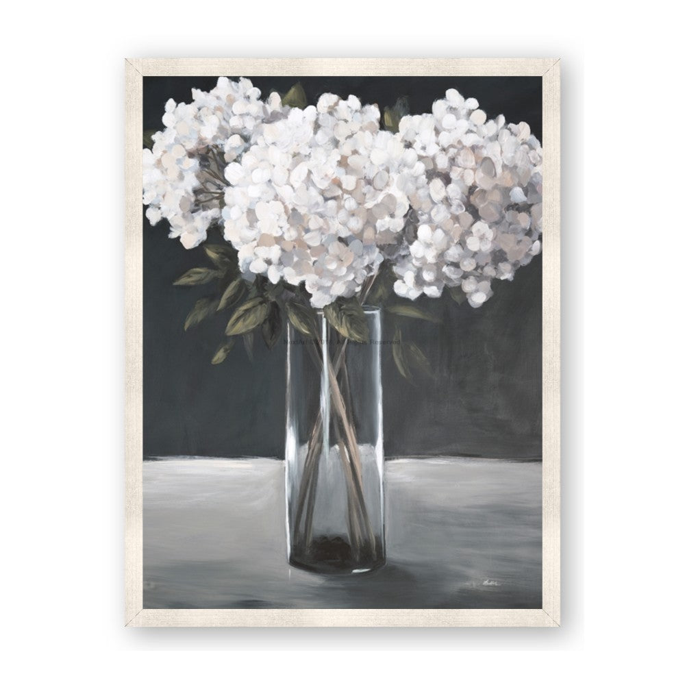 White Hydrangea jar