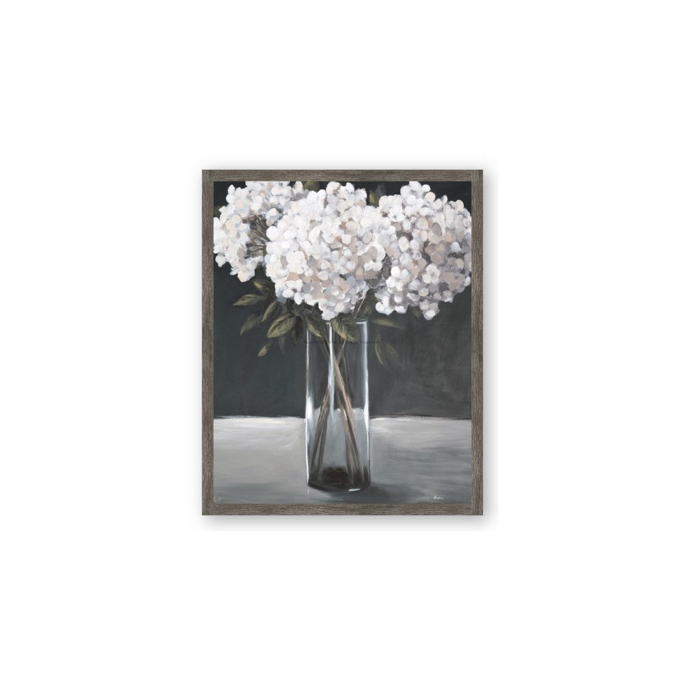 White Hydrangea jar