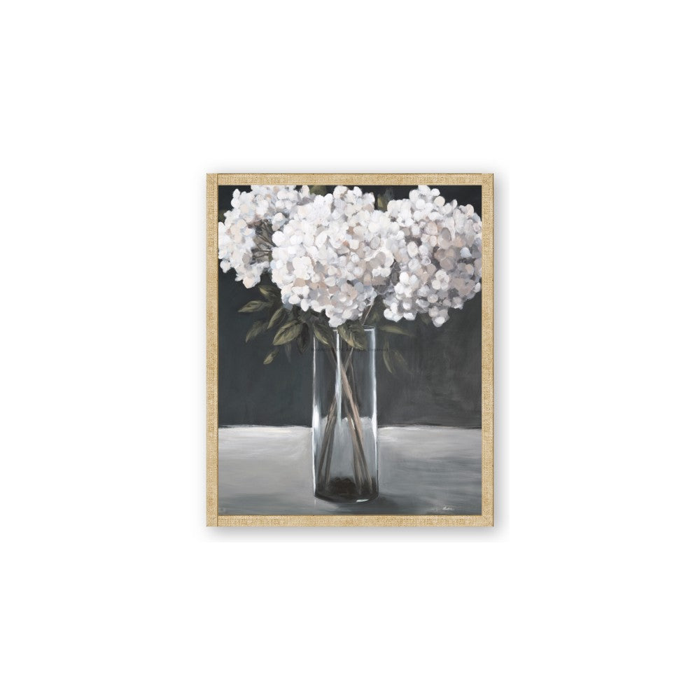White Hydrangea jar