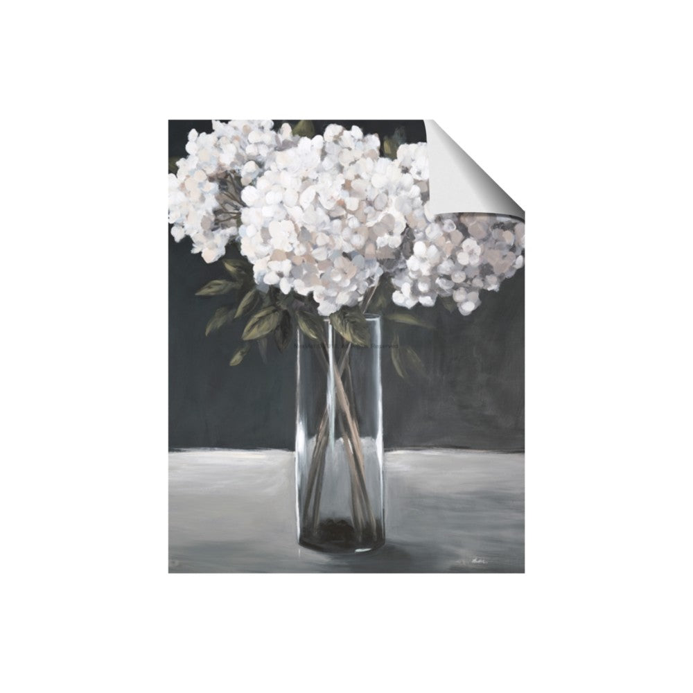 White Hydrangea jar