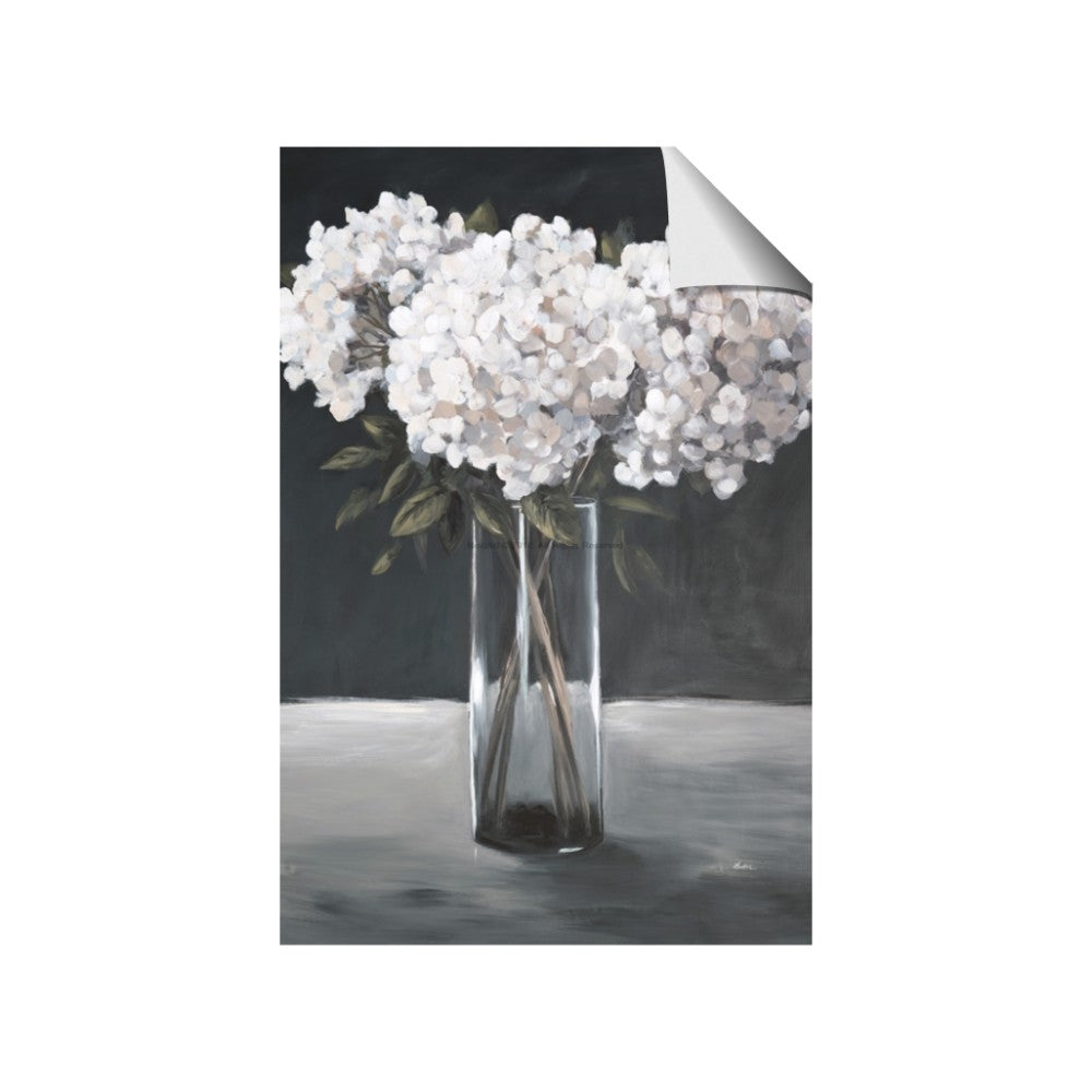 White Hydrangea jar