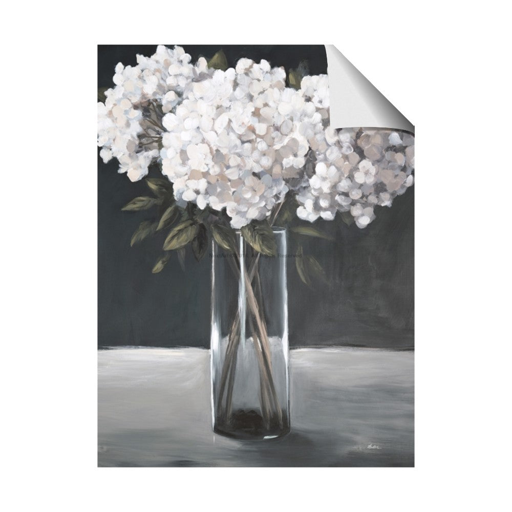 White Hydrangea jar