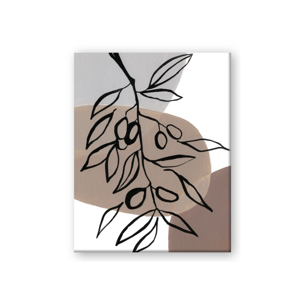 Brown Geo with Leaves II