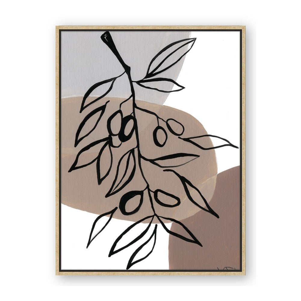 Brown Geo with Leaves II