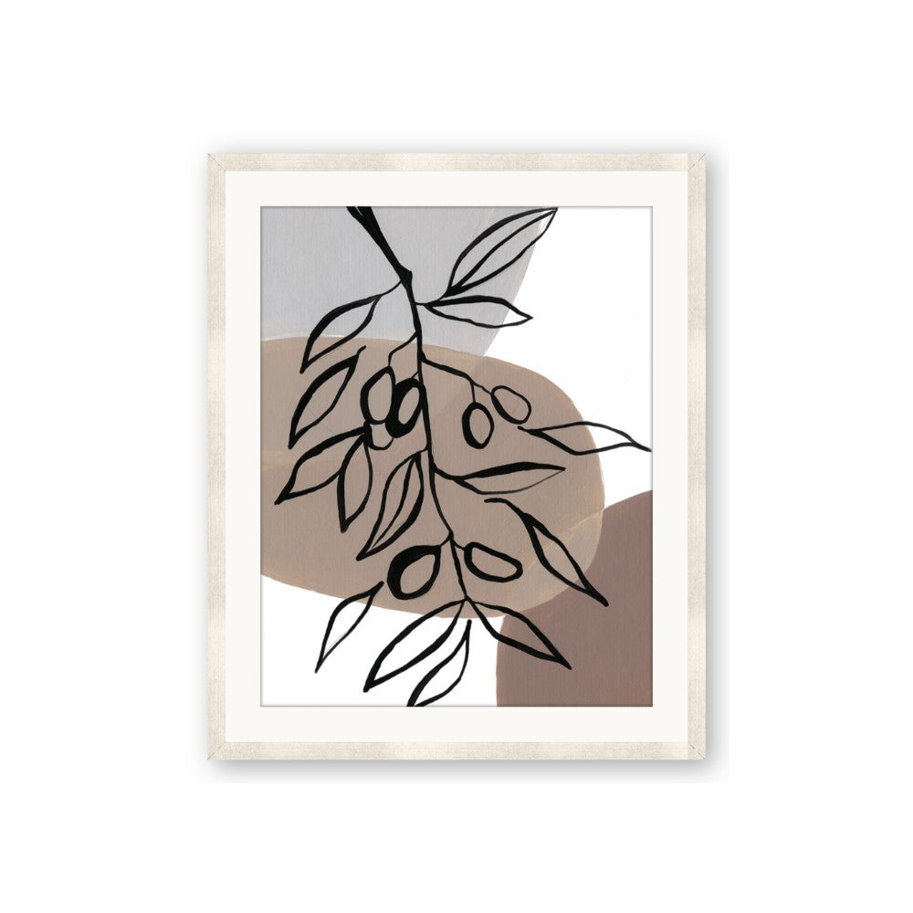 Brown Geo with Leaves II