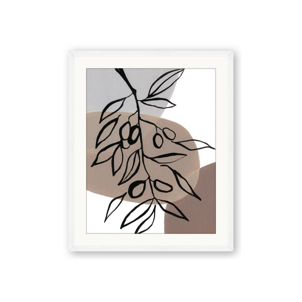 Brown Geo with Leaves II