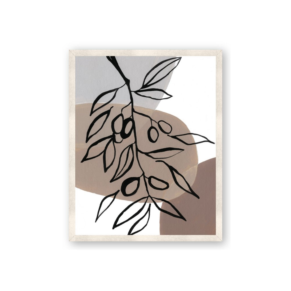 Brown Geo with Leaves II