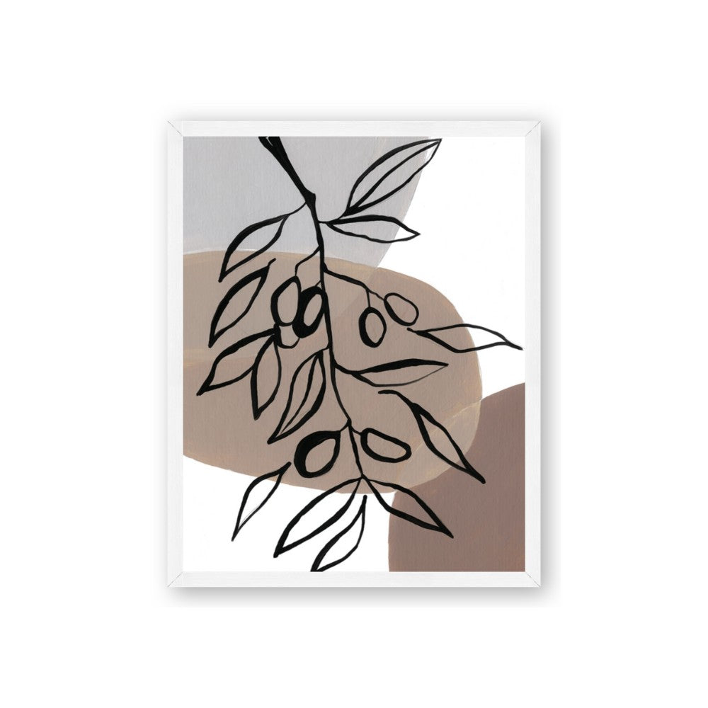 Brown Geo with Leaves II