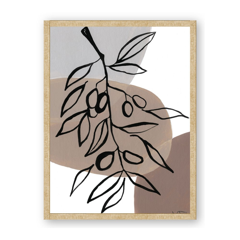 Brown Geo with Leaves II