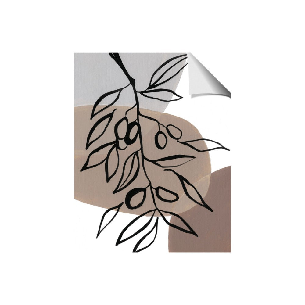 Brown Geo with Leaves II