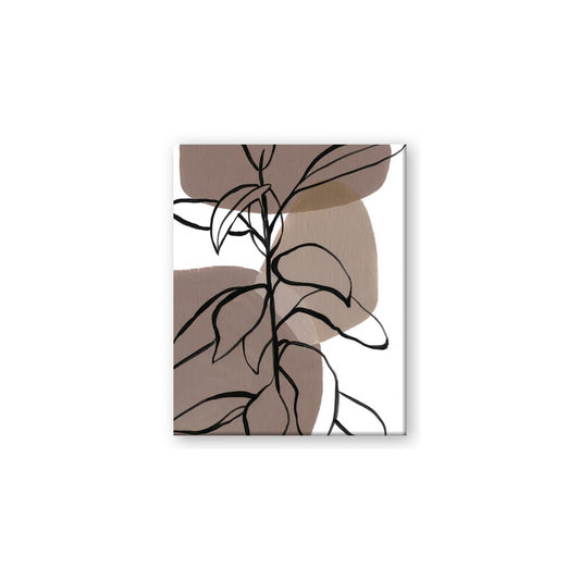 Brown Geo with Leaves I