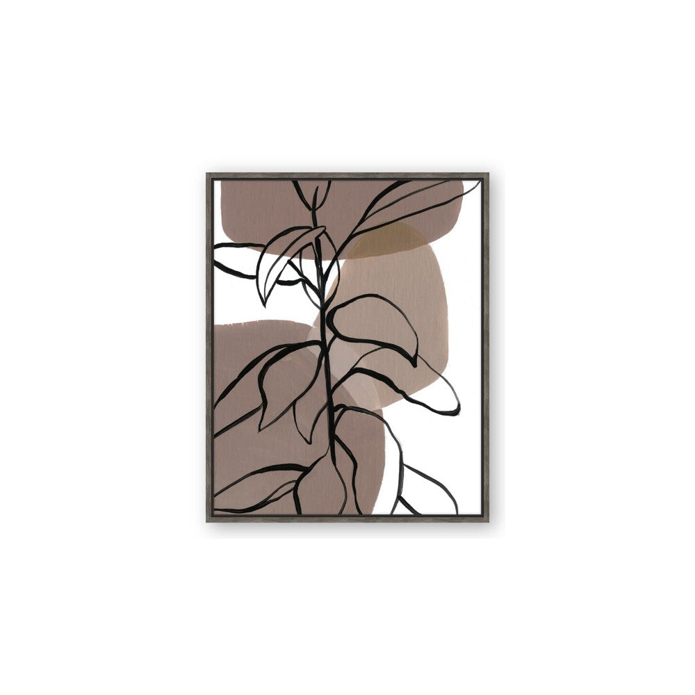 Brown Geo with Leaves I