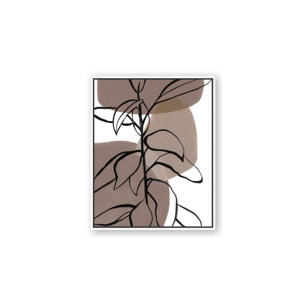 Brown Geo with Leaves I