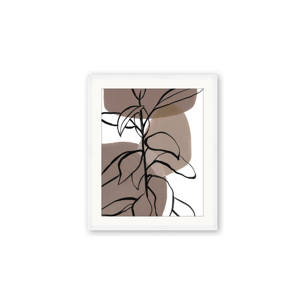 Brown Geo with Leaves I