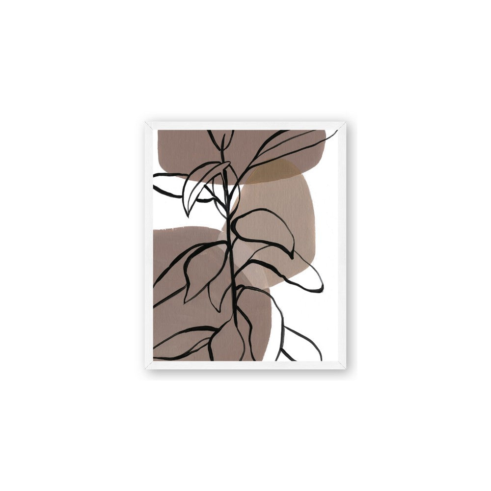 Brown Geo with Leaves I