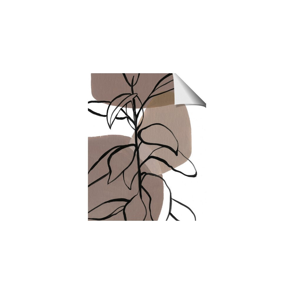 Brown Geo with Leaves I
