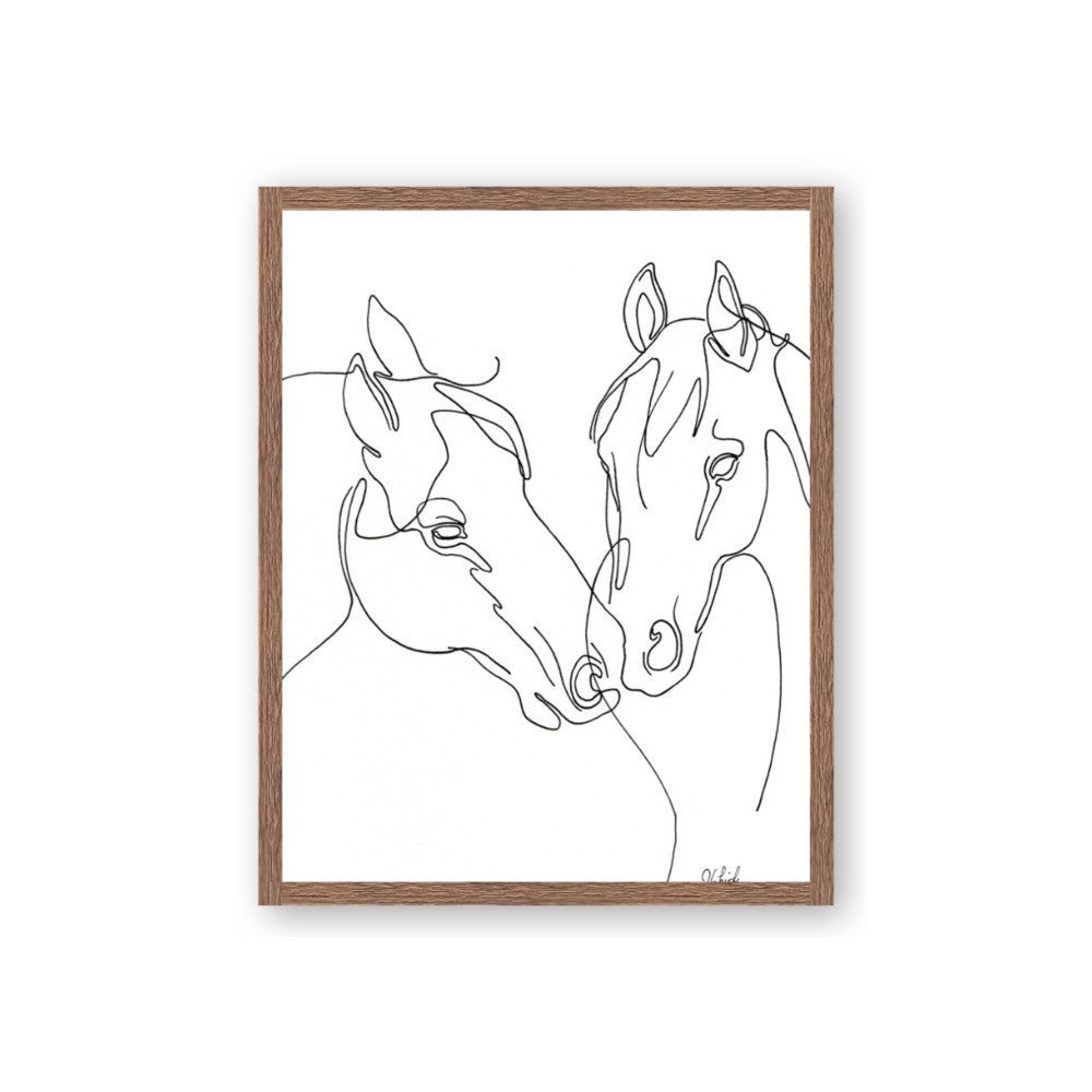 Line Drawn Horses II
