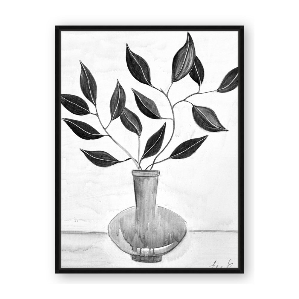 Black Vase Botanical II