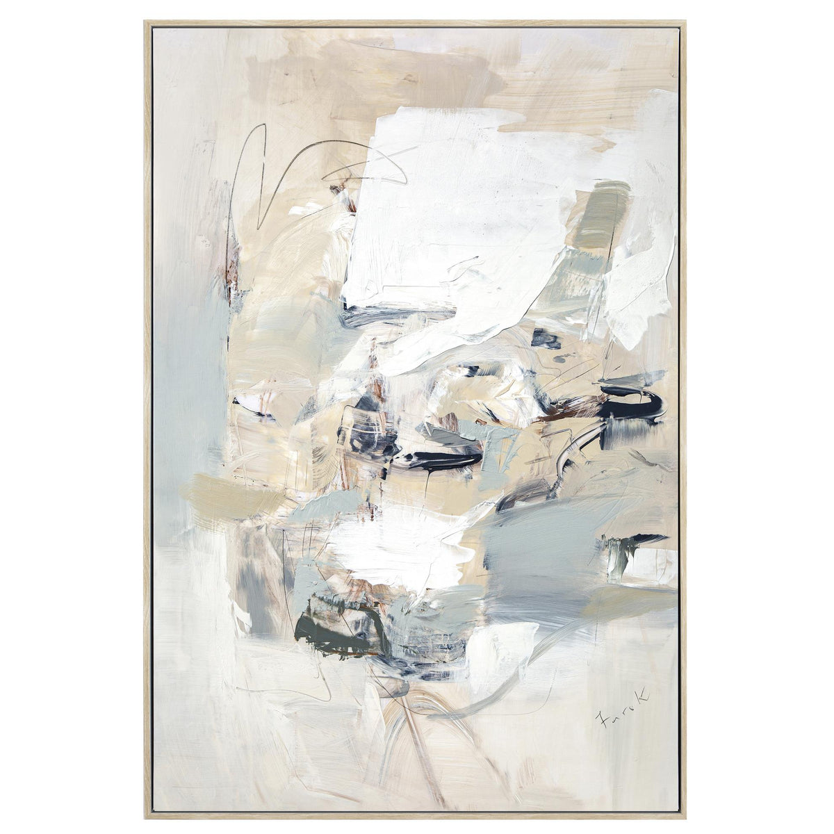 Blue Hues in Beige Harmony I