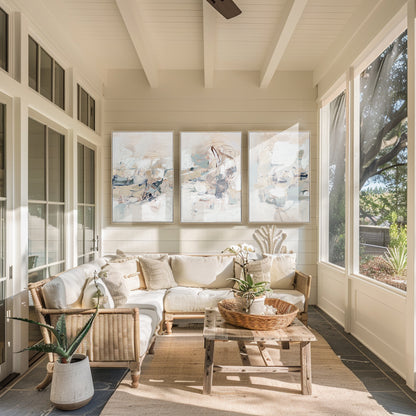 Blue Hues in Beige Harmony III
